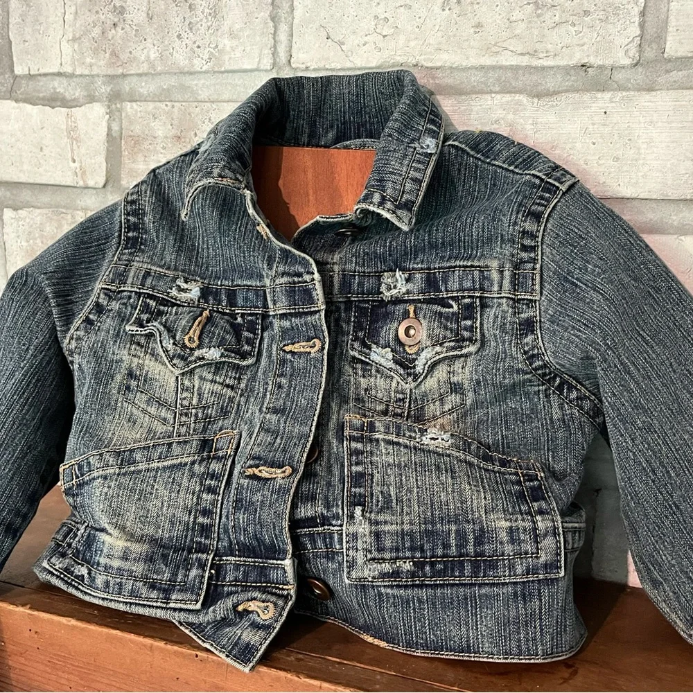 Custom Hand Embroidered Girls Denim‎ Jean Jacket w/Colorful Sun, Planets & Stars - Picture 12 of 14